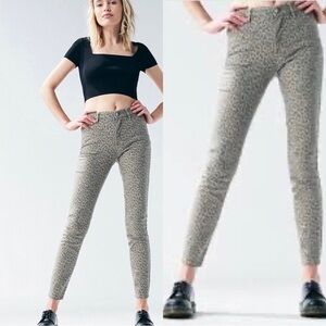 NWT Pacsun Cheetah Print High Rise Jeggings Jeans Size 23